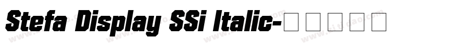 Stefa Display SSi Italic字体转换